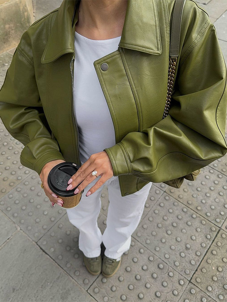 Dame Casual overgangsjakke med voluminøse ærmer Stilla