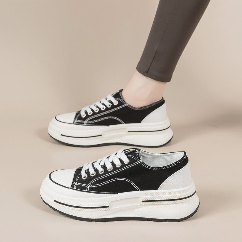 Dame mode sneakers med en dämpende plateau og åndbar overfladestruktur Stilla