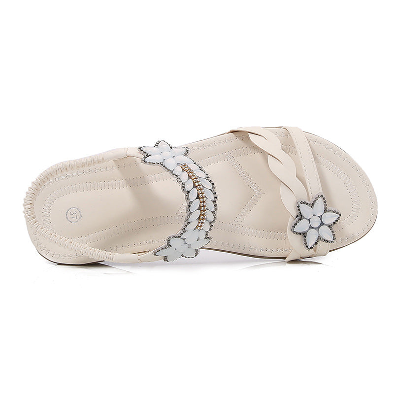 Dame Komfortable Sandaler med blomsteragtige accenter Stilla