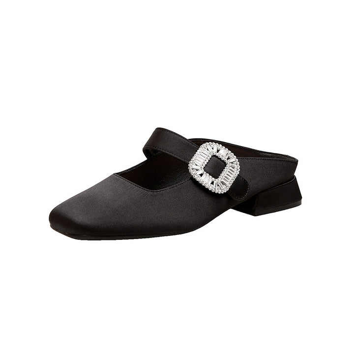 Dame Sling-Mules med elegant spændeapplikation Stilla