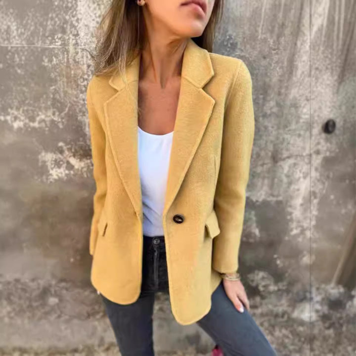 Kvinder elegant blazerjakke lavet af blød fleece Stilla