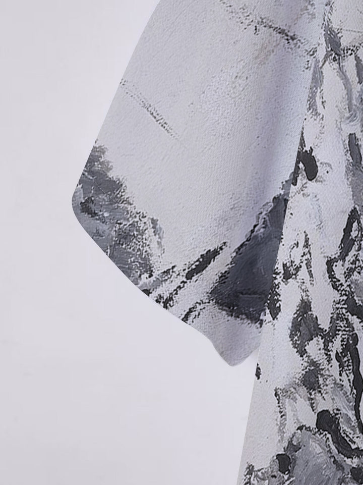 Herrer polo-shirt med moderne kunstnerisk design og åndbare egenskaber Stilla