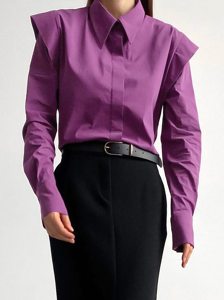 Dame Oversized Bluse med struktureret design og elegante detaljer Stilla