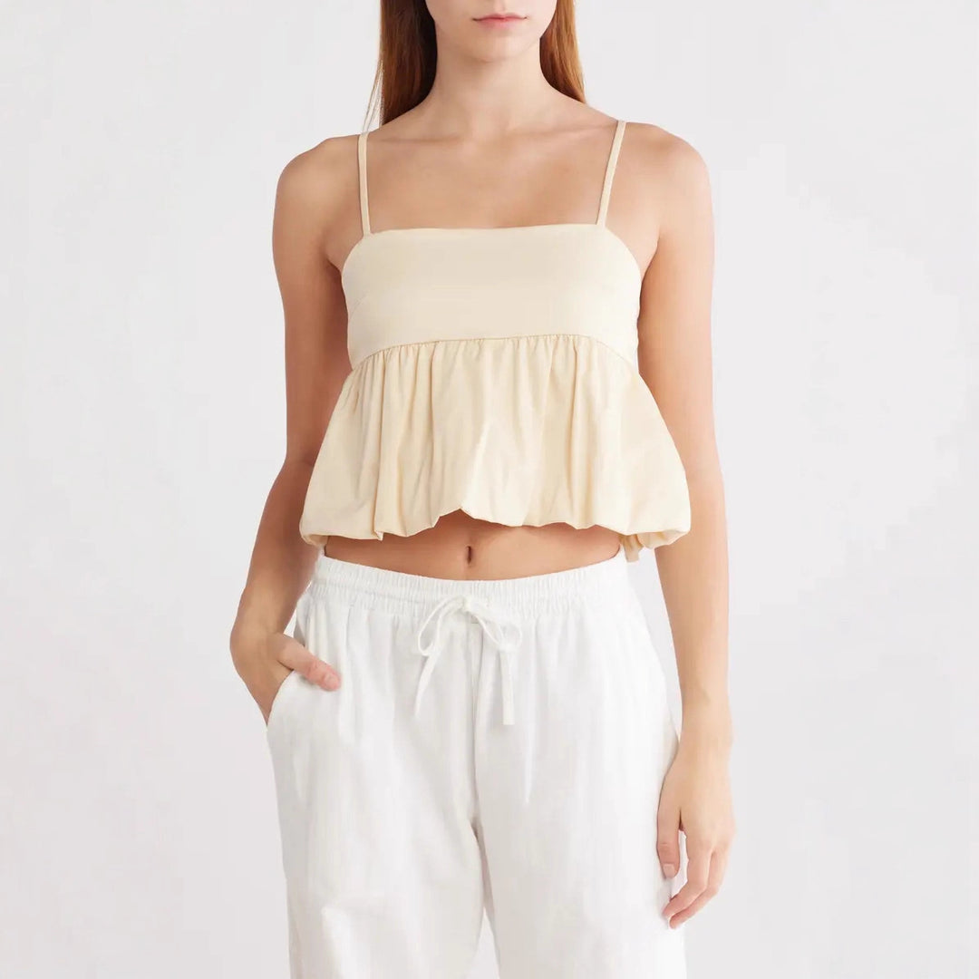 Dame let bomuldsbluse med flydende snit Skovae
