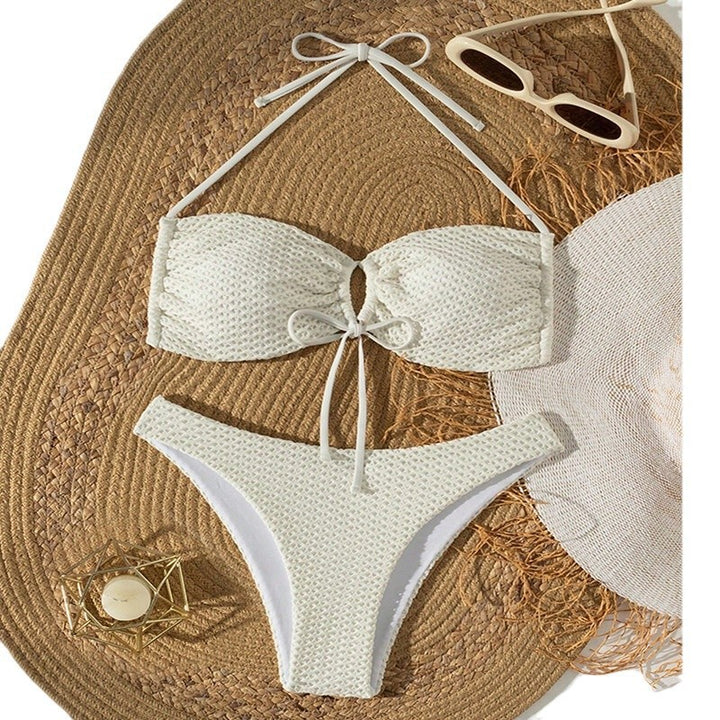 Dame Bikini-sæt med lille knudedetalje Skovae