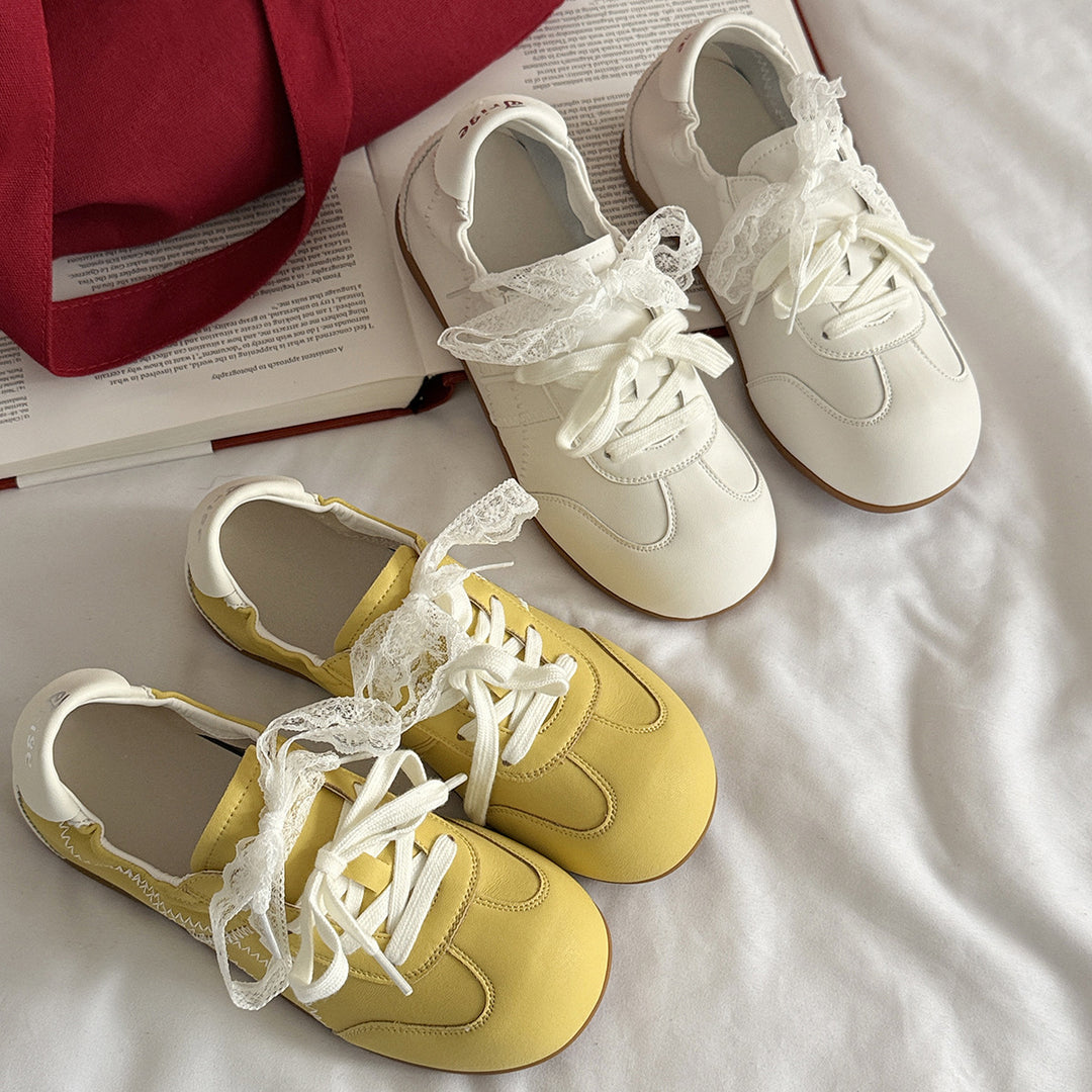 Femme Lace-Accent Fritids Sneakers Stilla