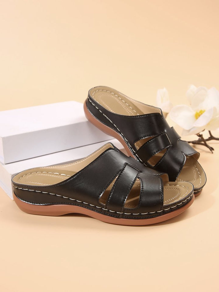 Dame komfort-sandaler med ergonomisk fodseng og modetremmer Stilla