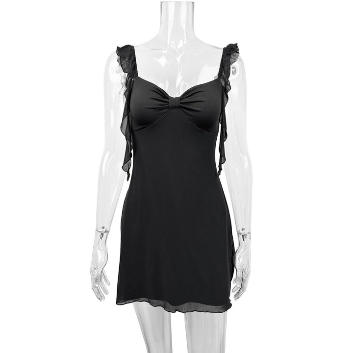 Dame Elegant off-shoulder minikjole med raffineret bånddetalje Skovae