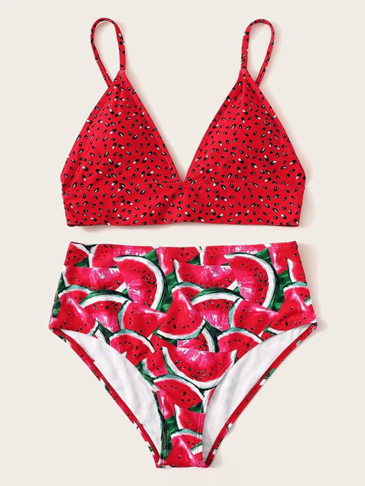 Dame bikini-sæt med glad ananas-design og justerbare stropper Stilla