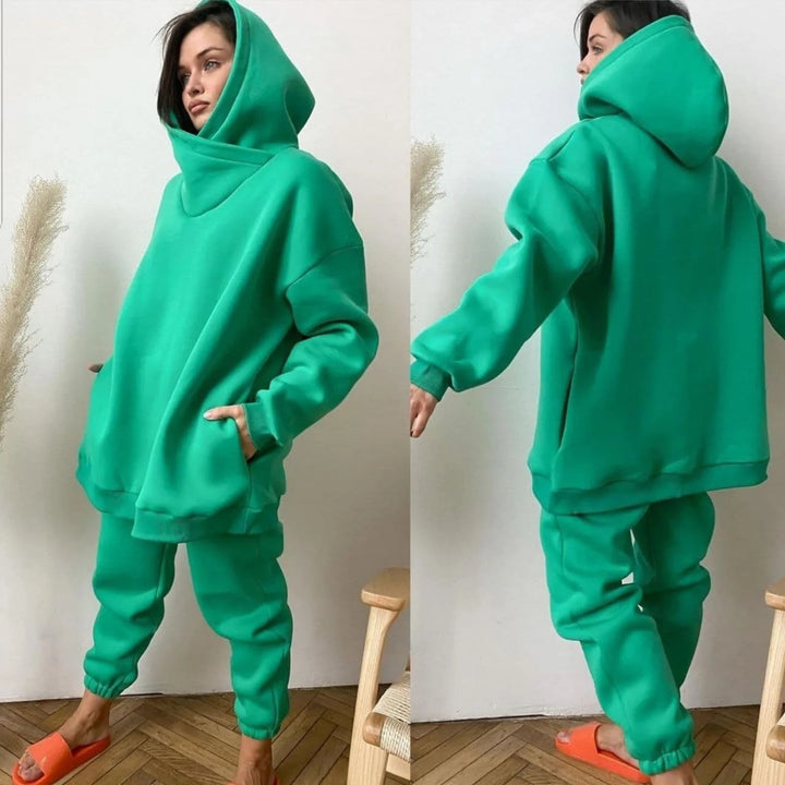 Kvinder Oversized Hættetrøje og Joggingbukser Sæt Skovae