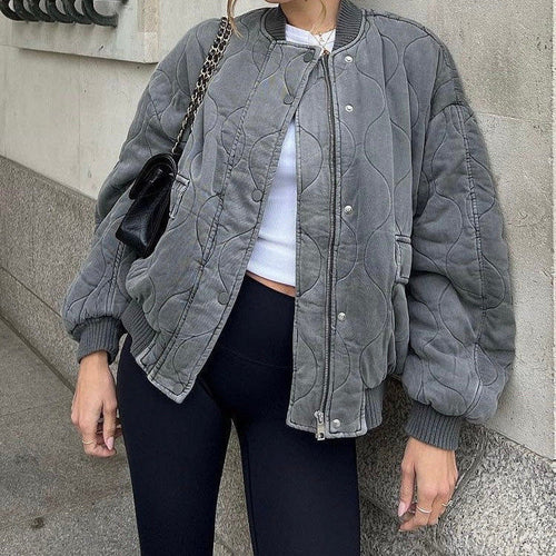 Stilla | Dame Quilted Oversized Bomberjakke