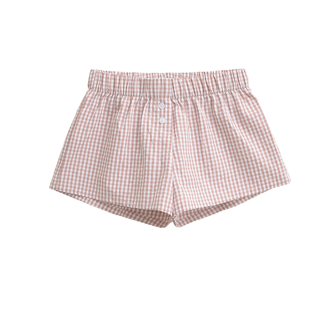 Dame afslappede kargo shorts med elastisk talje og knapdetaljer Stilla