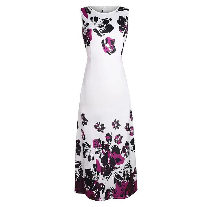 Dame Maxikjole med blomstret design Stilla
