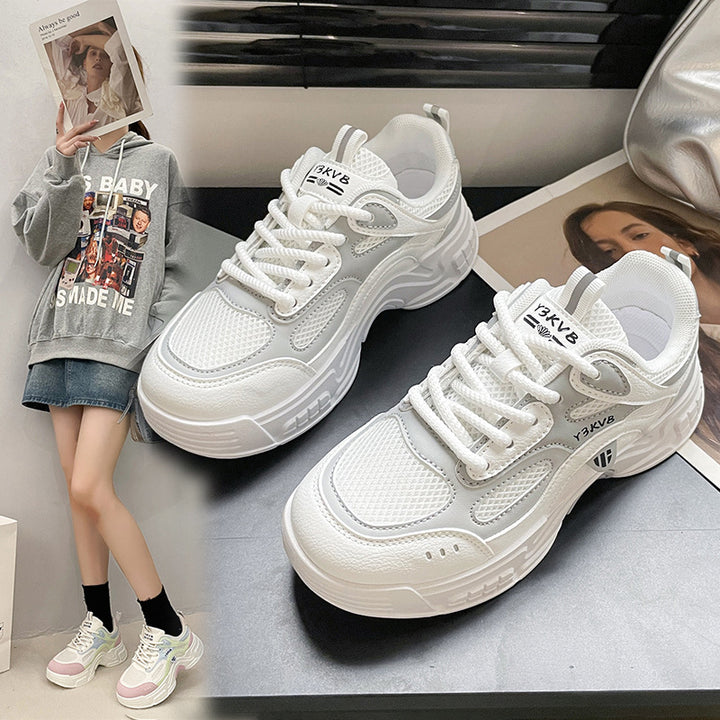 Dame Sporty Komfort-sneakers med åndbar mesh-overflade og dæmpende fodseng Stilla