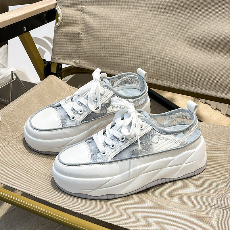 Dame Plateausneakers med gennemsigtigt netdesign Stilla
