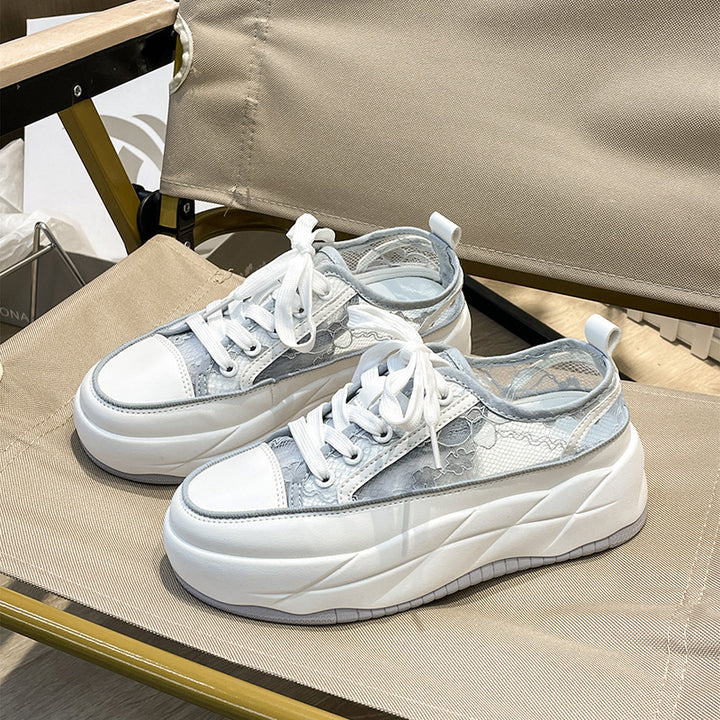 Dame Plateausneakers med gennemsigtigt netdesign Stilla