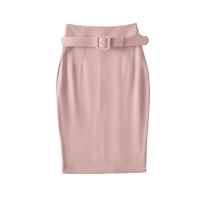 Dame blyantskørt med modetrends bælte og figurvenlig skæring Stilla