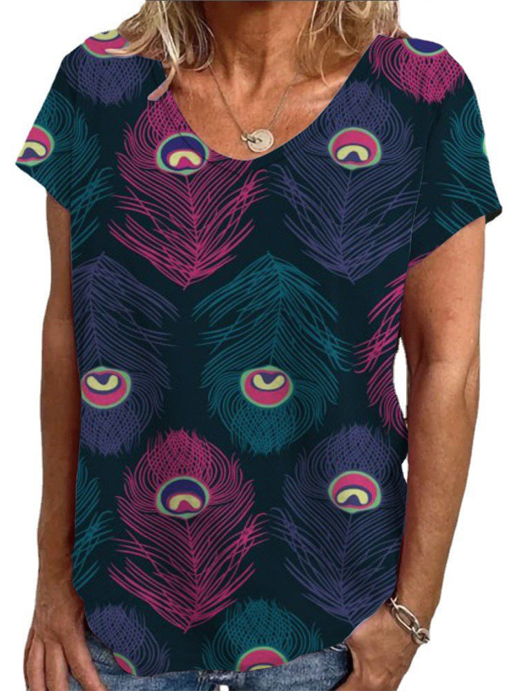 Dame Loose Bluse med farverigt paisleymønster Skovae