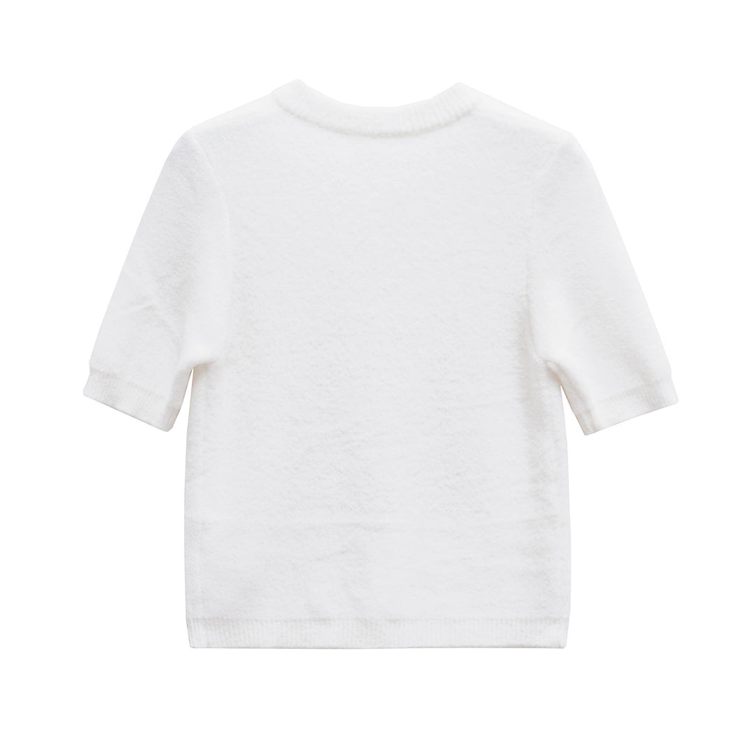 Femme Kortærmet Cozy Cardigan med dekorative knapper Stilla