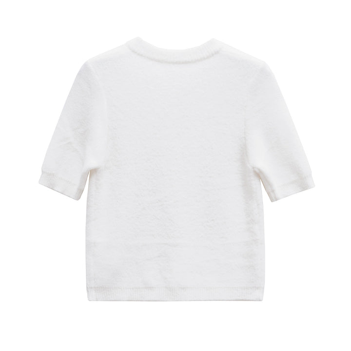 Femme Kortærmet Cozy Cardigan med dekorative knapper Stilla