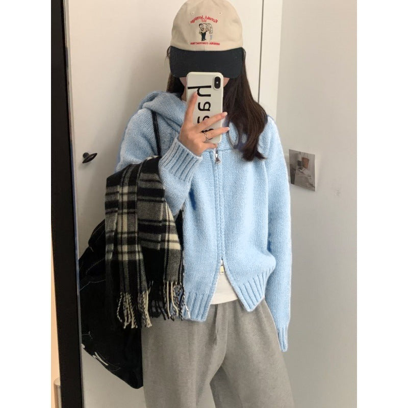 Kvinders Snuggly Hoodie Cardigan med Lynlås og Store Lommer Stilla