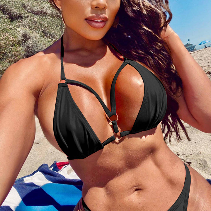 Dame Triangel-Bikini-Sæt med mode snit og elegante accenter Stilla