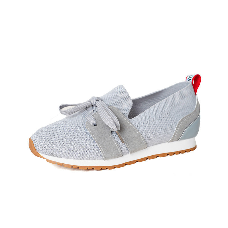 Dame Sporty Sneakers med åndbart strikoverdel og elastiske accenter Stilla