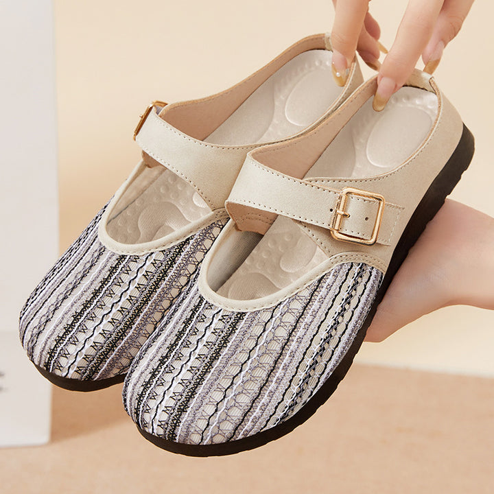 Femme Justerbar Rem Komfort Mary Jane Clogs Stilla