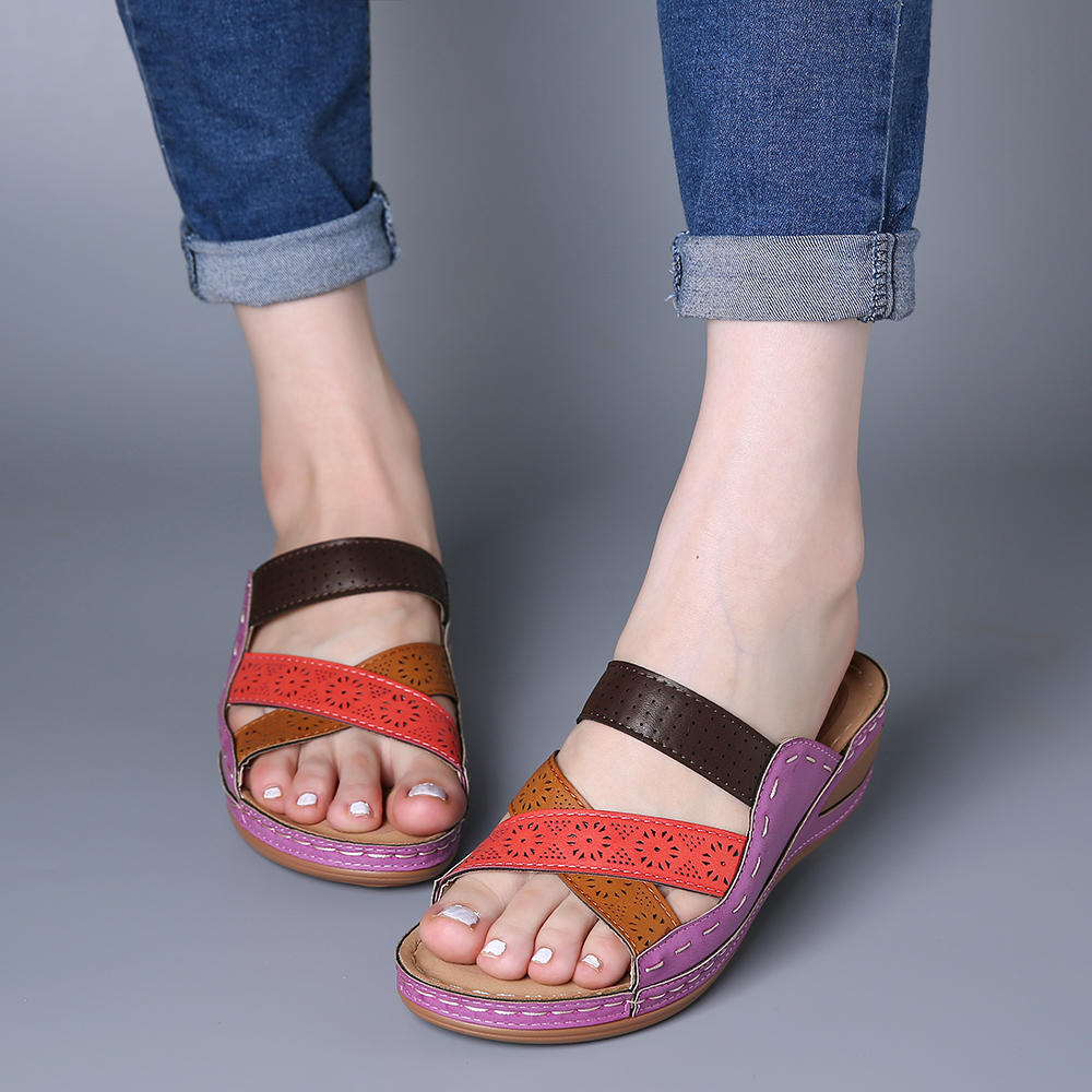 Dame komfortable sandaler med moderne snit og justerbare remme Stilla
