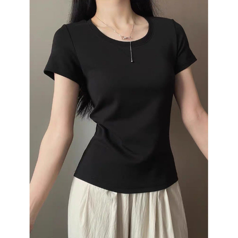 Femme Kortærmet Basic T-Shirt Stilla