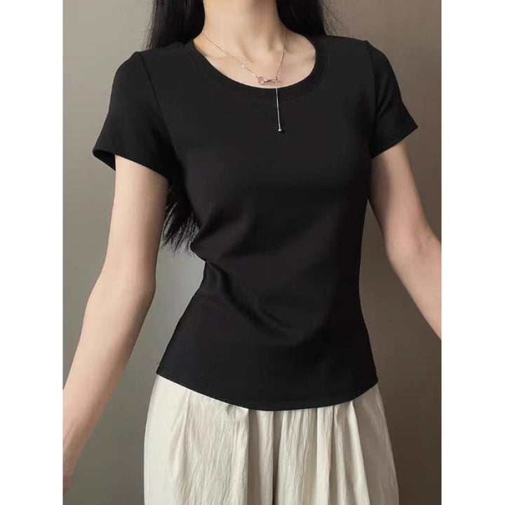 Femme Kortærmet Basic T-Shirt Stilla