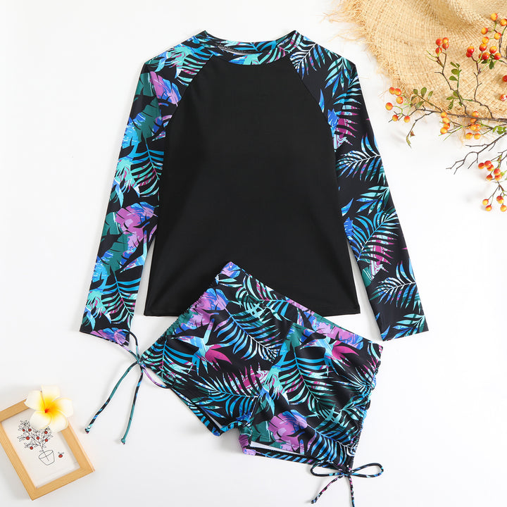 Dame UV-beskyttelses Rashguard med shorts Skovae
