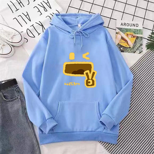 Kvinders hættetrøje med kreativ emoji-design Skovae