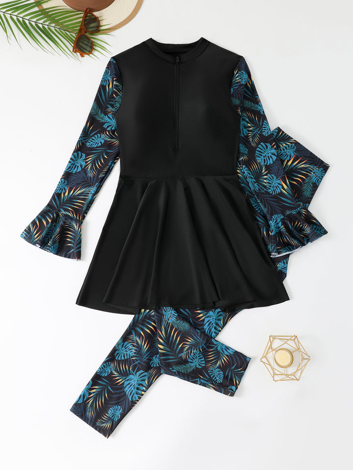 Dame Sporty badedragt med voluminøs skirt Skovae