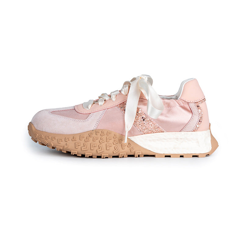 Dame trendy sports-sneakers med glitrende akcent og komfortabel sål Stilla