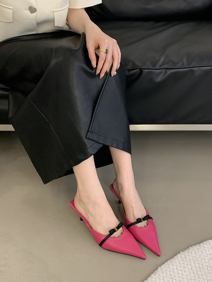 Dame Slingback Pumps med elegant spids design og fashionabel dekorativ rem Stilla