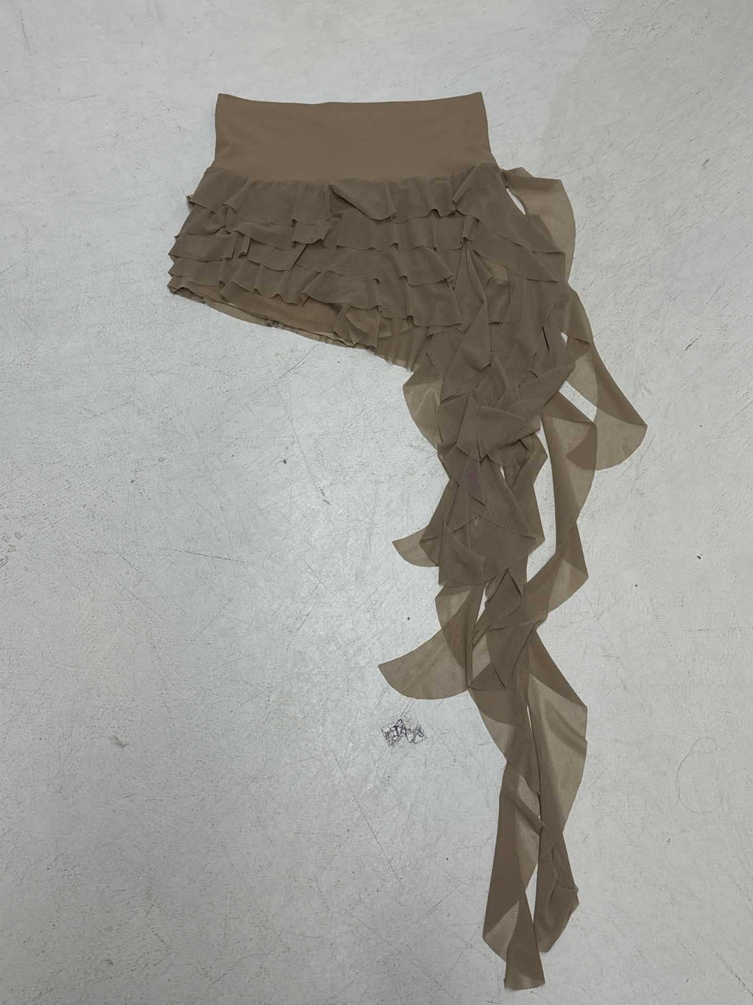Damen Eleganter asymmetrischer Spitzenspaltröckchen Skovae