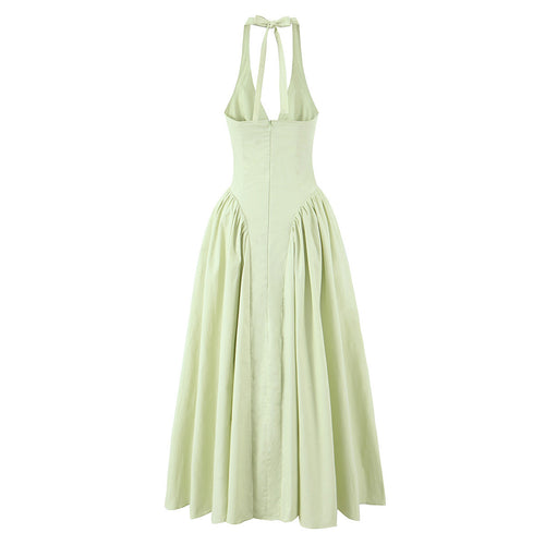 Dame Elegant Stropkjole med dyb V-udskæring og voluminøs Skørt Stilla