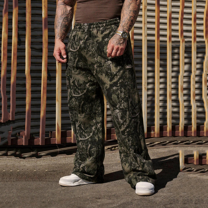 Herre fritidsbukser i moderne camouflage-design med elastisk talje Stilla