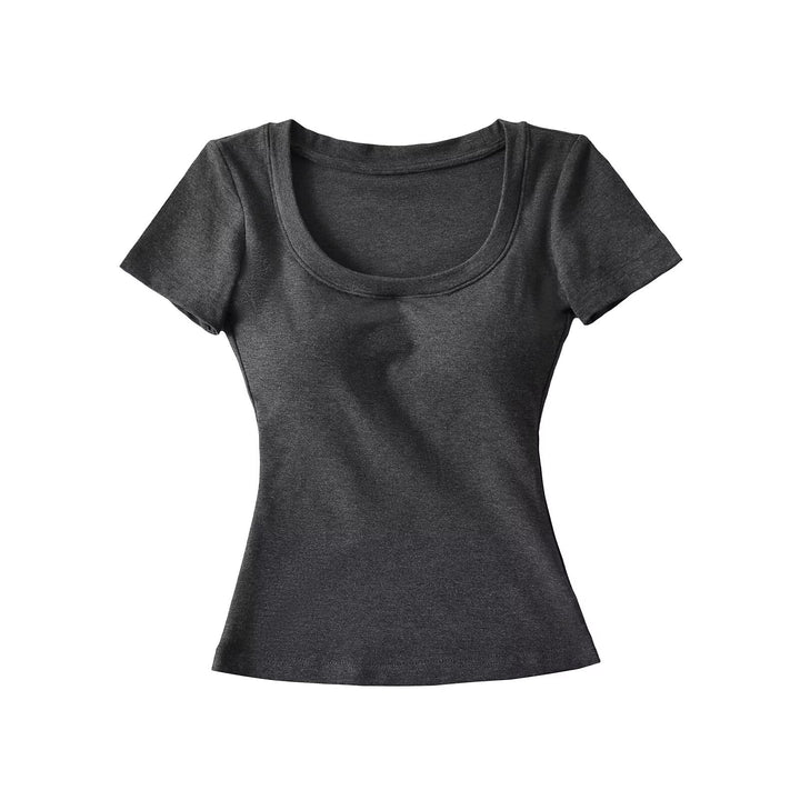Dame figurtilpasset rundhals T-shirt lavet af kvalitetsbomuld Stilla