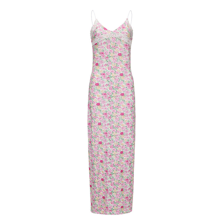 Femme Floral Trykt Slip Maxi Kjole Stilla