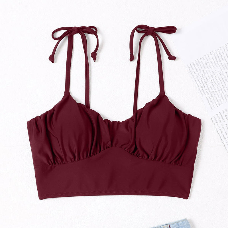 Dame Bikini top med komfortabelt volangdesign og justerbare stropper Stilla