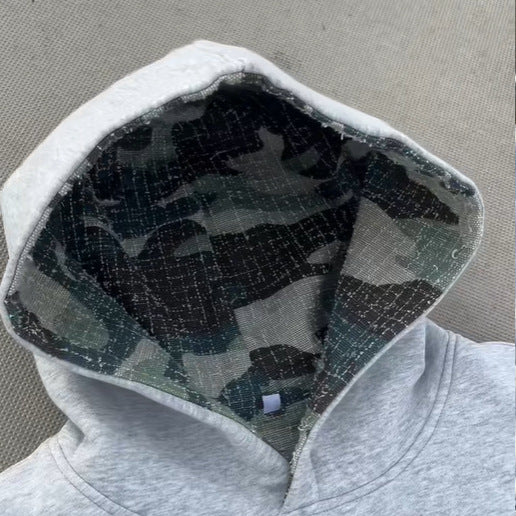 Kvinders hættetrøje med unikt camouflagemønster-for Stilla