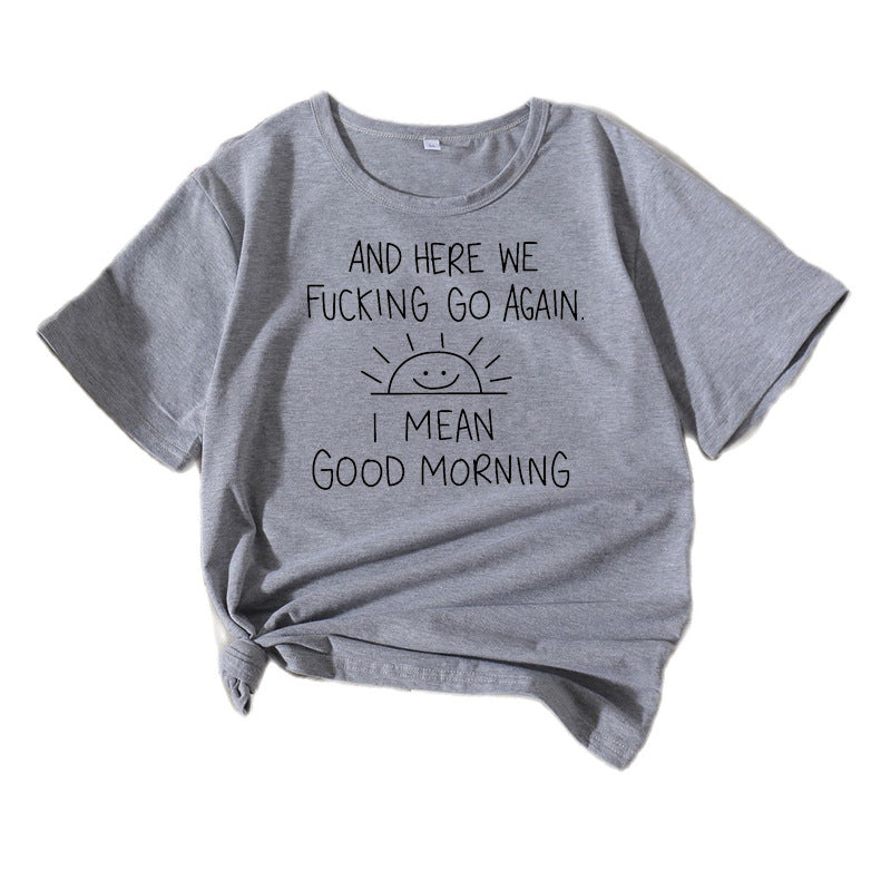 Dame Relaxed Fit Grafik Citater T-Shirt Stilla