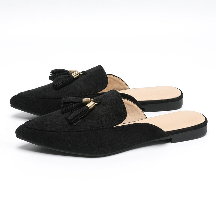 Dame Slip-On Mules med elegant kvastdekoration og komfortabel indersål Stilla