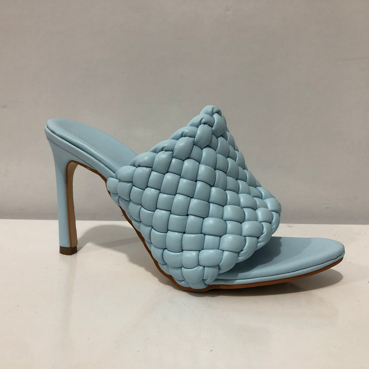 Femme Woven Højhælede Slide Mules Stilla