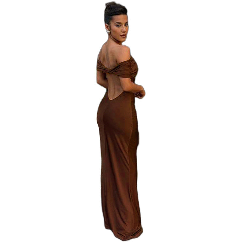 Dame Off-Shoulder Maxikjole Skovae