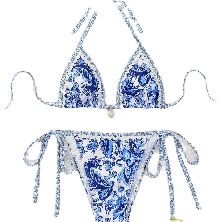 Dame justerbart bindebånd Triangle-bikini-sæt Stilla
