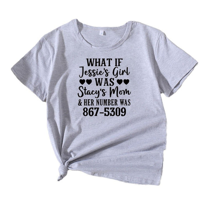 Dame Fritids Humoristisk Grafisk T-shirt Stilla