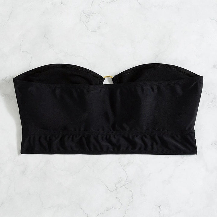 Dame Bandeau bikini top med raffineret ringdetalje Skovae